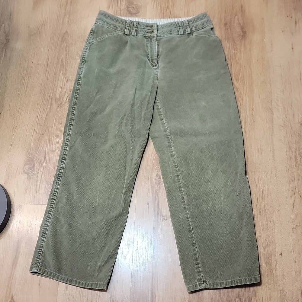 Garnet Hill Corduroy Cropped Trousers - Picture 2 of 8